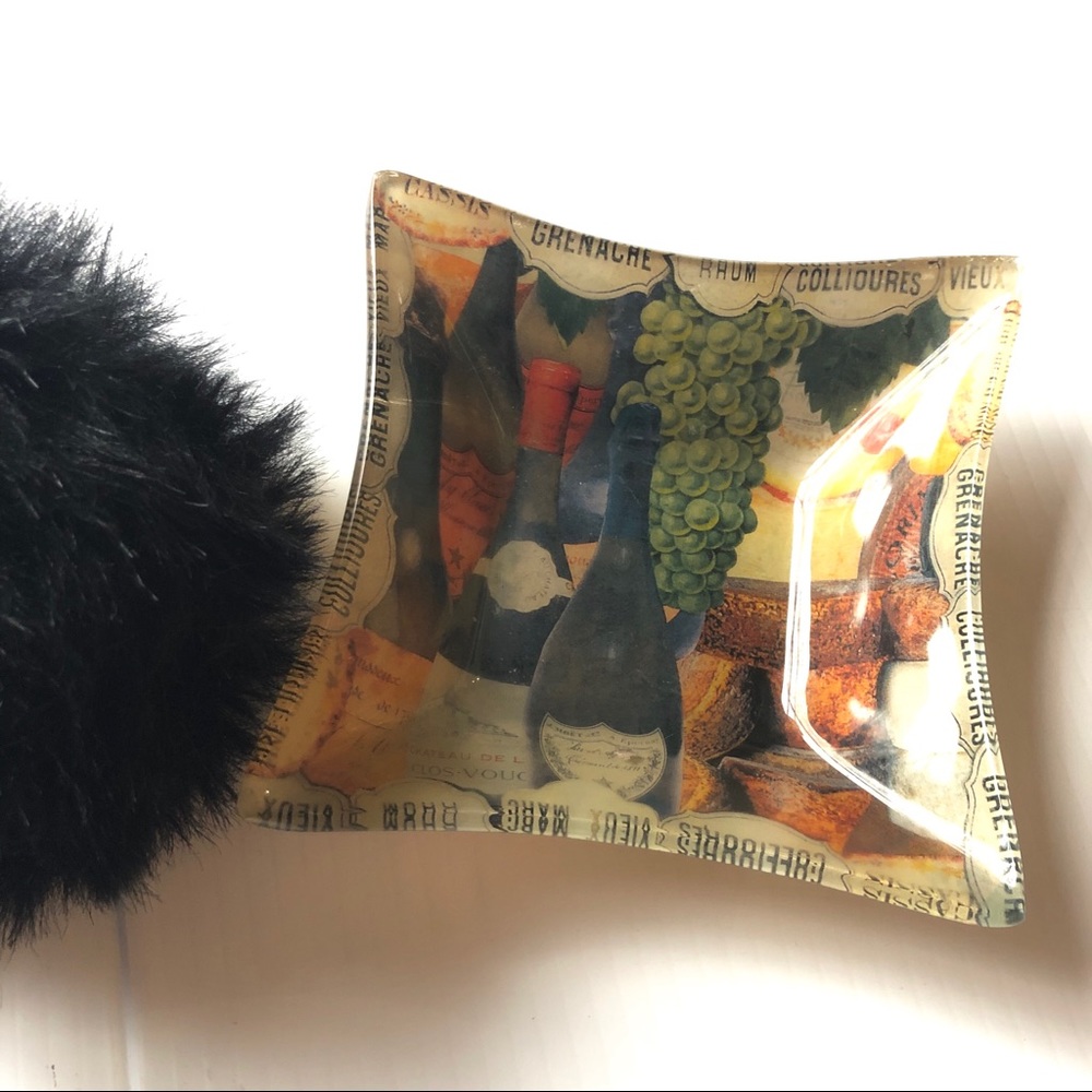 ANNIE MODICA Gold Leaf Bottle French Decor Tray